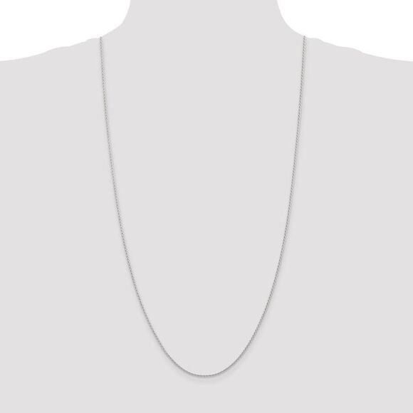 1.5mm, 14k White Gold, Solid Parisian Wheat Chain Necklace, 30 Inch - Picture 2 of 8